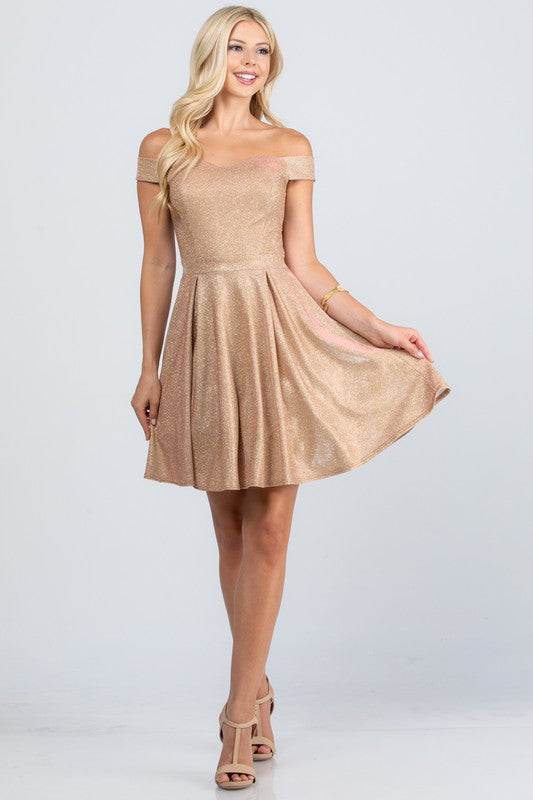 Off the shoulder skater dress jaquard - Shop Style & More | Fresh Looks, Everyday Deals & Free Shipping