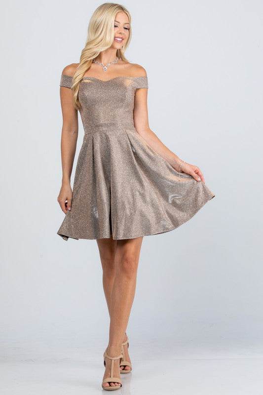 Off the shoulder skater dress jaquard - Shop Style & More | Fresh Looks, Everyday Deals & Free Shipping
