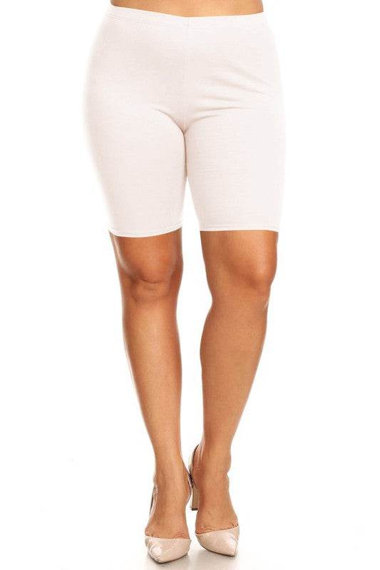 Plus size Solid high waist biker shorts - Shop Style & More | Fresh Looks, Everyday Deals & Free Shipping