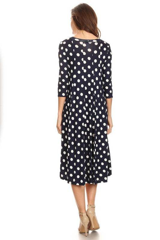 Paneled polka dot a-line midi dress - Shop Style & More | Fresh Looks, Everyday Deals & Free Shipping