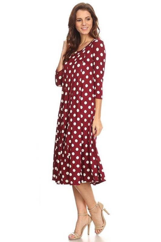 Paneled polka dot a-line midi dress - Shop Style & More | Fresh Looks, Everyday Deals & Free Shipping