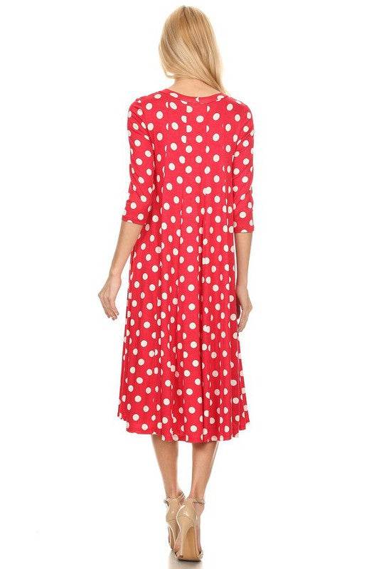 Paneled polka dot a-line midi dress - Shop Style & More | Fresh Looks, Everyday Deals & Free Shipping