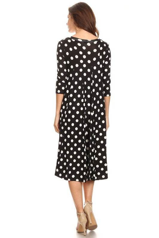 Paneled polka dot a-line midi dress - Shop Style & More | Fresh Looks, Everyday Deals & Free Shipping