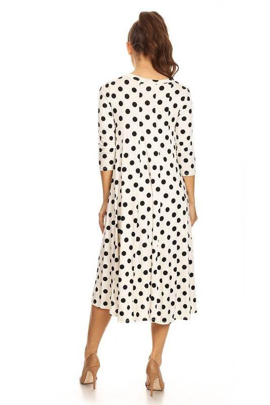 Paneled polka dot a-line midi dress - Shop Style & More | Fresh Looks, Everyday Deals & Free Shipping