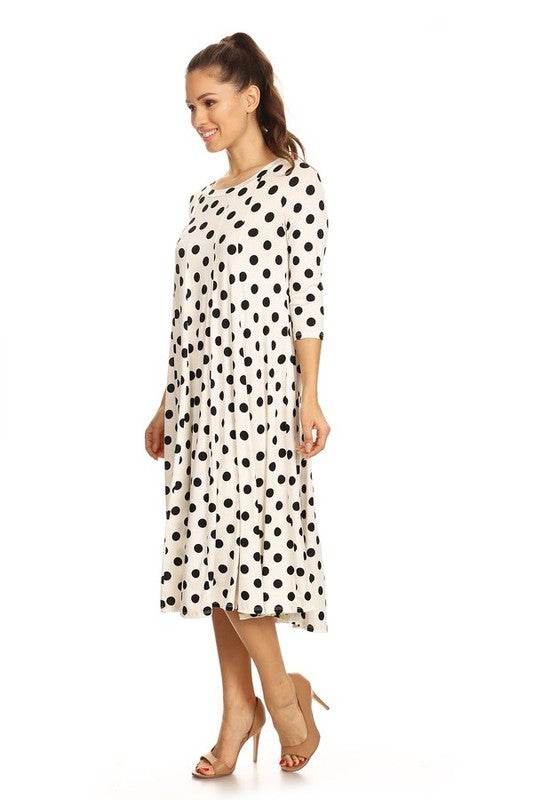 Paneled polka dot a-line midi dress - Shop Style & More | Fresh Looks, Everyday Deals & Free Shipping
