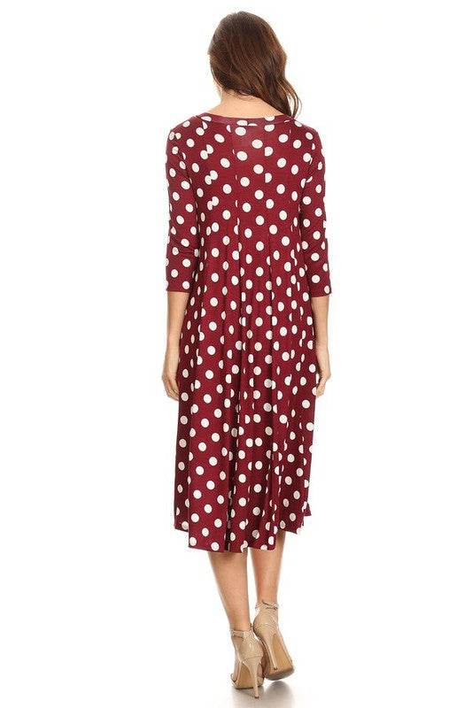 Paneled polka dot a-line midi dress - Shop Style & More | Fresh Looks, Everyday Deals & Free Shipping