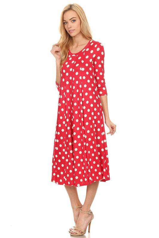Paneled polka dot a-line midi dress - Shop Style & More | Fresh Looks, Everyday Deals & Free Shipping