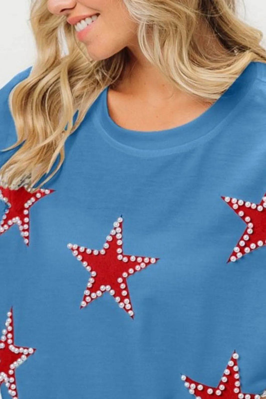 BiBi Fourth Of July Terry T-Shirt - Shop Style & More | Fresh Looks, Everyday Deals & Free Shipping