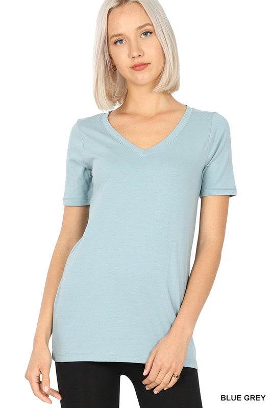 Cotton V-Neck Short Sleeve T-Shirts - Shop Style & More | Fresh Looks, Everyday Deals & Free Shipping