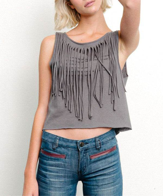 PRE WASHED Recycled Cotton Fringe Graphic T - Shop Style & More | Fresh Looks, Everyday Deals & Free Shipping