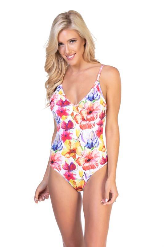 BRIGHT FLORAL ONE PIECE SWIMSUIT - Shop Style & More | Fresh Looks, Everyday Deals & Free Shipping