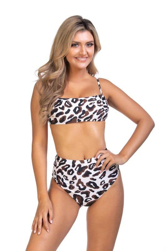 Cheetah printed bandeau style bikini - Shop Style & More | Fresh Looks, Everyday Deals & Free Shipping