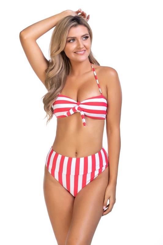Stripped bandeau bikini set - Shop Style & More | Fresh Looks, Everyday Deals & Free Shipping