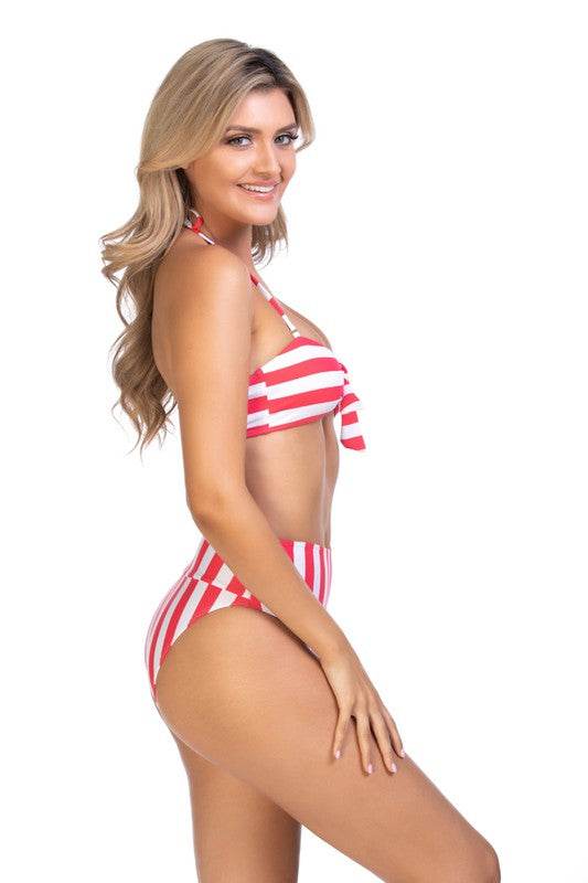 Stripped bandeau bikini set - Shop Style & More | Fresh Looks, Everyday Deals & Free Shipping
