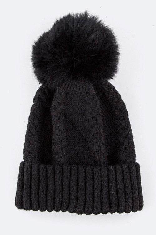 EMMEZ Raccoon Fur PomPom Cashmere Beanie - Shop Style & More | Fresh Looks, Everyday Deals & Free Shipping