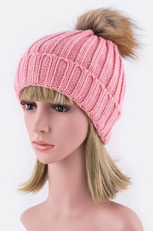 Raccoon Fur PomPom Beanie - Shop Style & More | Fresh Looks, Everyday Deals & Free Shipping