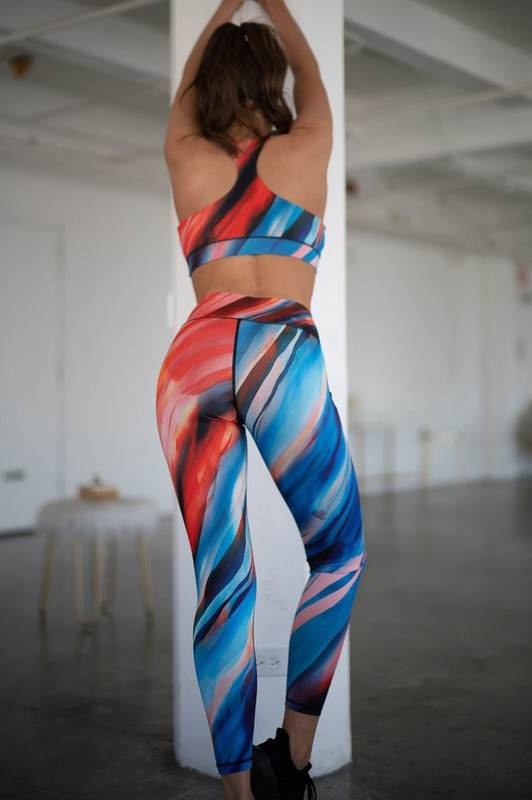 High Rise Watercolor Activewear Leggings - Shop Style & More | Fresh Looks, Everyday Deals & Free Shipping