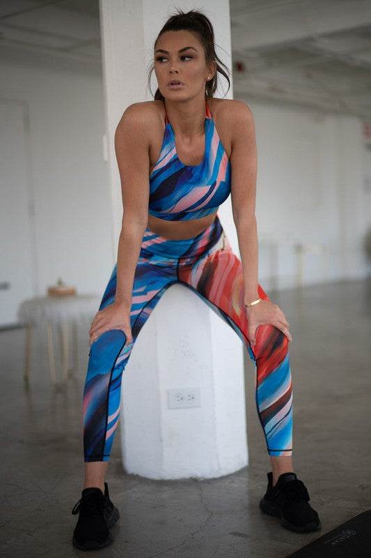 High Rise Watercolor Activewear Leggings - Shop Style & More | Fresh Looks, Everyday Deals & Free Shipping