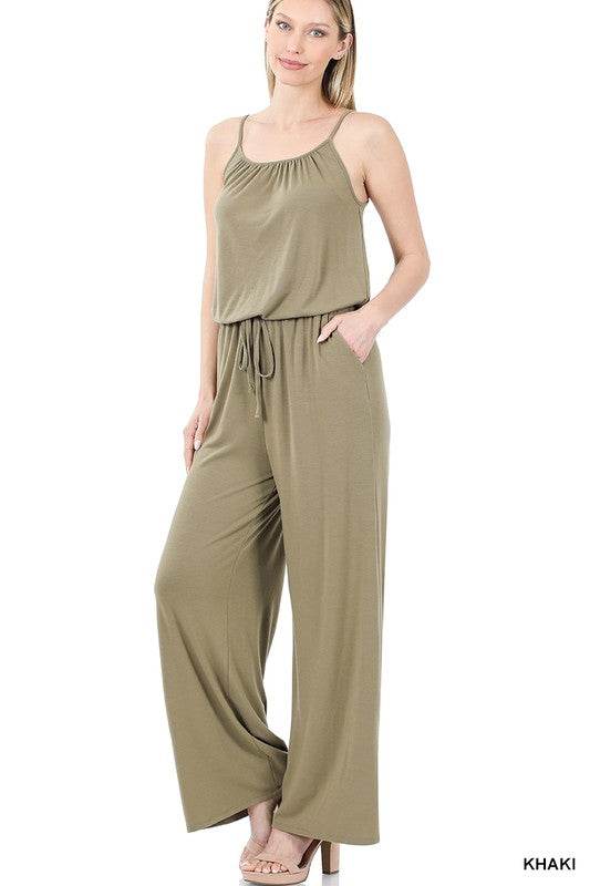 Spaghetti Strap Jumpsuit with Pockets - Shop Style & More | Fresh Looks, Everyday Deals & Free Shipping