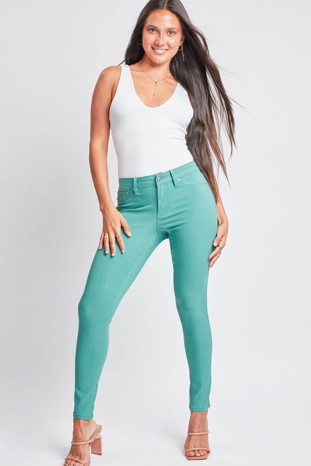 YMI Jeanswear Full Size Hyperstretch Mid-Rise Skinny Pants - Shop Style & More | Fresh Looks, Everyday Deals & Free Shipping