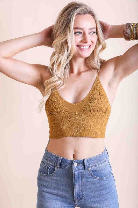 Seamless Padded Textured Brami - Shop Style & More | Fresh Looks, Everyday Deals & Free Shipping
