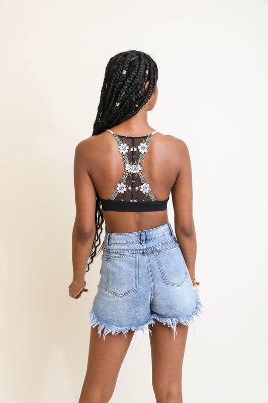 Floral Lattice Bralette - Shop Style & More | Fresh Looks, Everyday Deals & Free Shipping