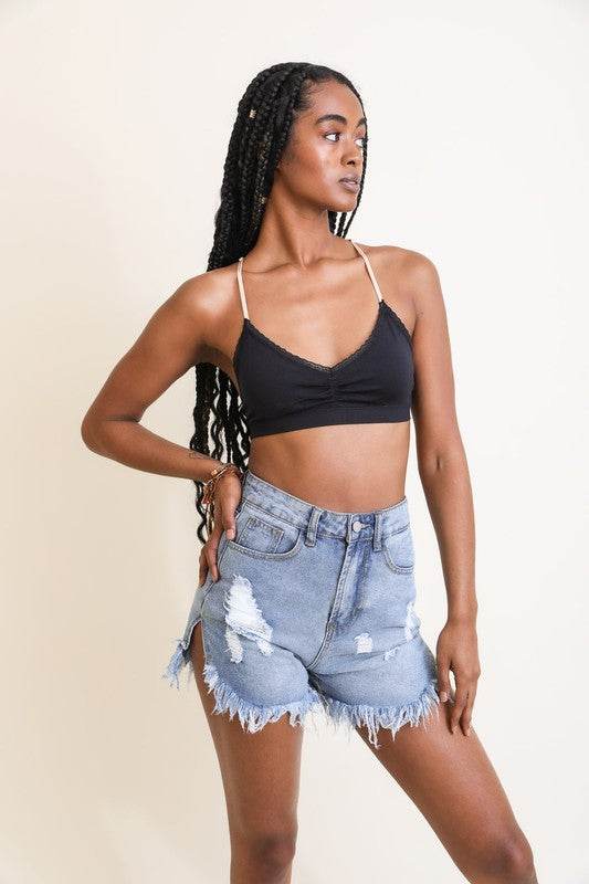 Floral Lattice Bralette - Shop Style & More | Fresh Looks, Everyday Deals & Free Shipping