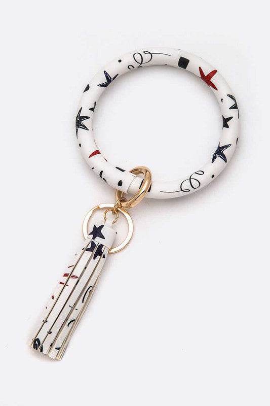 USA Printed Tassel Key Ring Bracelet - Shop Style & More | Fresh Looks, Everyday Deals & Free Shipping
