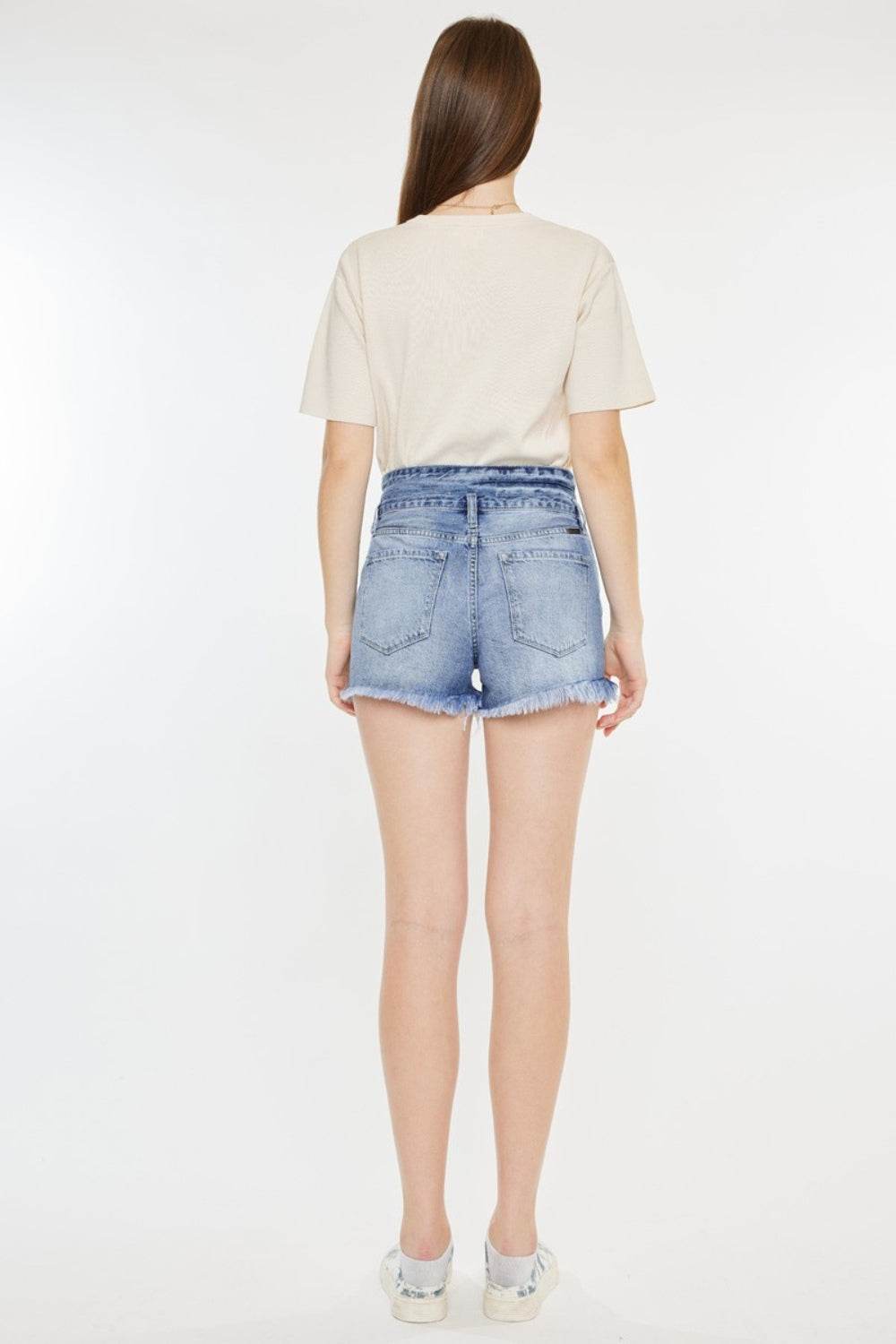 Kancan High Rise Frayed Hem Denim Shorts - Shop Style & More | Fresh Looks, Everyday Deals & Free Shipping