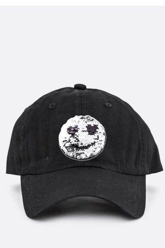 2 Tone Sequins Emoji Patch Cap - Shop Style & More | Fresh Looks, Everyday Deals & Free Shipping