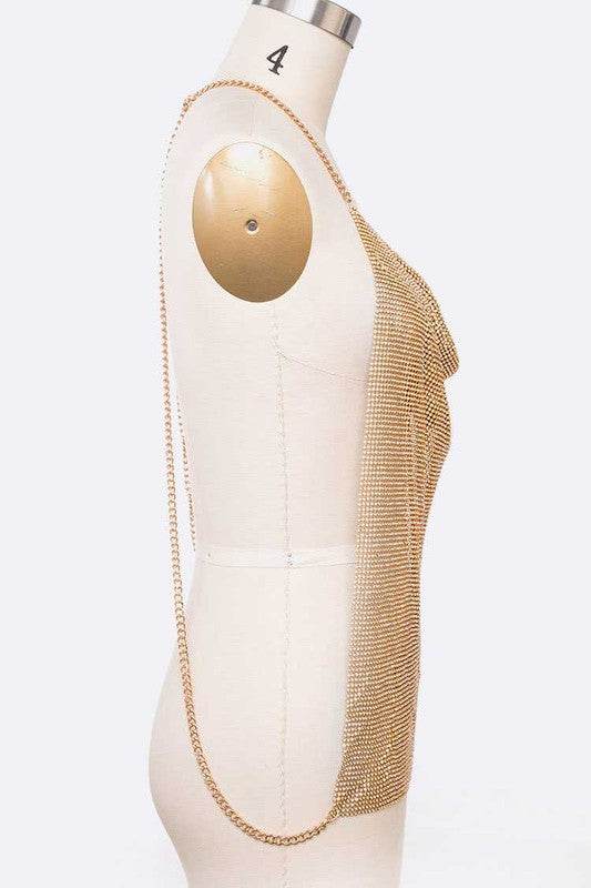 Mesh Metal Chain Mill Iconic Body Chain - Shop Style & More | Fresh Looks, Everyday Deals & Free Shipping