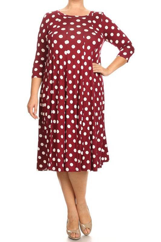 Polka dot midi dress in relaxed fit - Shop Style & More | Fresh Looks, Everyday Deals & Free Shipping