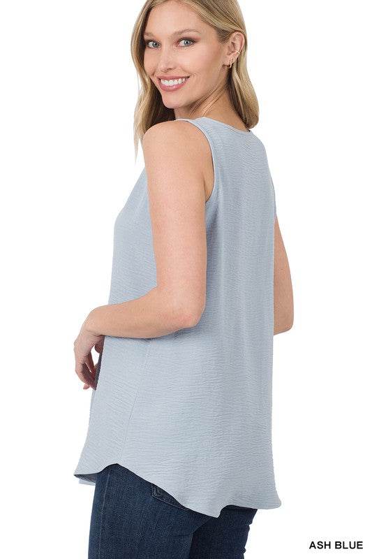 Woven Airflow V-Neck Sleeveless - Shop Style & More | Fresh Looks, Everyday Deals & Free Shipping