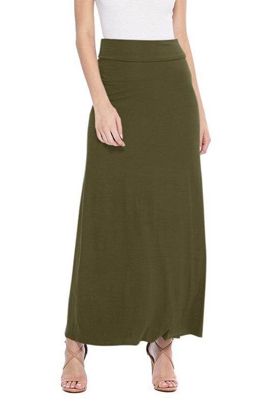 Solid, high waisted maxi skirt - Shop Style & More | Fresh Looks, Everyday Deals & Free Shipping