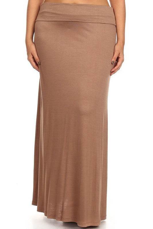 Plus size Solid high waisted a-line maxi skirt - Shop Style & More | Fresh Looks, Everyday Deals & Free Shipping