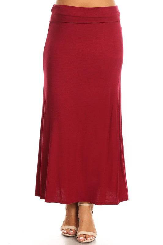 Plus size Solid high waisted a-line maxi skirt - Shop Style & More | Fresh Looks, Everyday Deals & Free Shipping