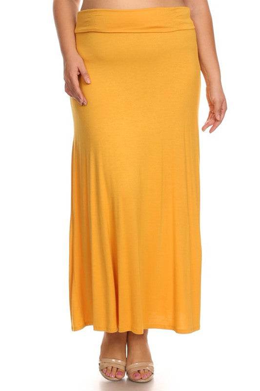 Plus size Solid high waisted a-line maxi skirt - Shop Style & More | Fresh Looks, Everyday Deals & Free Shipping
