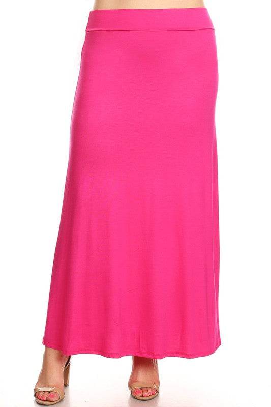 Plus size Solid high waisted a-line maxi skirt - Shop Style & More | Fresh Looks, Everyday Deals & Free Shipping