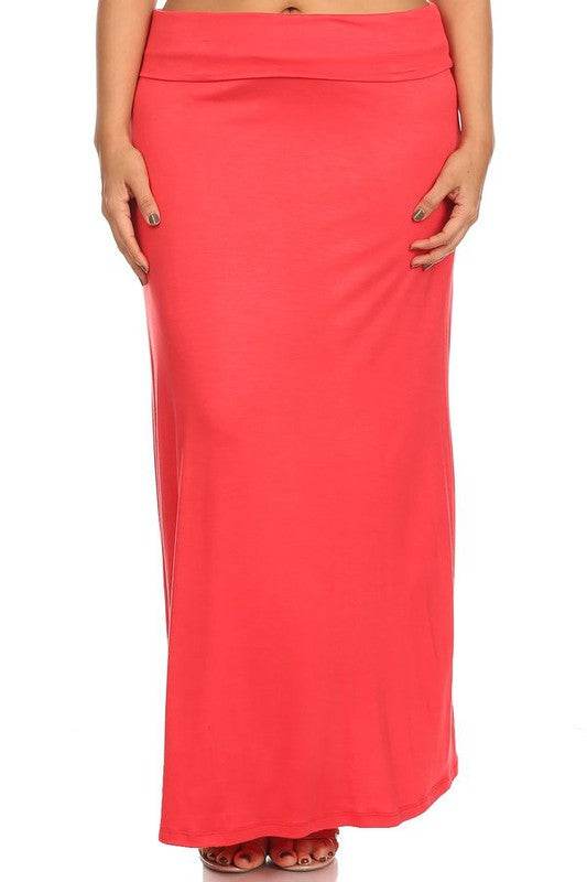 Plus size Solid high waisted a-line maxi skirt - Shop Style & More | Fresh Looks, Everyday Deals & Free Shipping