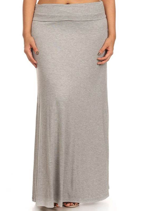 Plus size Solid high waisted a-line maxi skirt - Shop Style & More | Fresh Looks, Everyday Deals & Free Shipping