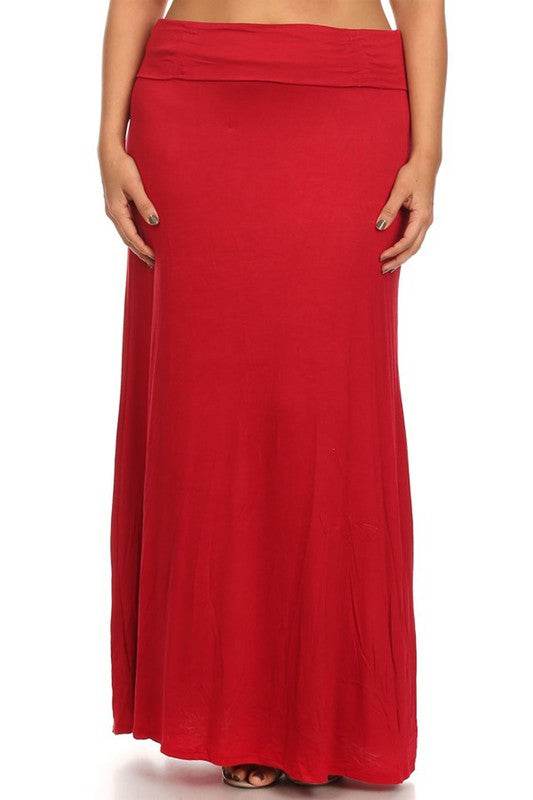 Plus size Solid high waisted a-line maxi skirt - Shop Style & More | Fresh Looks, Everyday Deals & Free Shipping