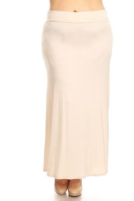 Plus size Solid high waisted a-line maxi skirt - Shop Style & More | Fresh Looks, Everyday Deals & Free Shipping