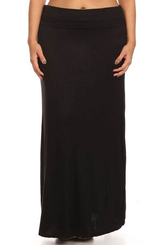 Plus size Solid high waisted a-line maxi skirt - Shop Style & More | Fresh Looks, Everyday Deals & Free Shipping