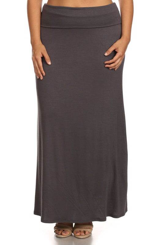 Plus size Solid high waisted a-line maxi skirt - Shop Style & More | Fresh Looks, Everyday Deals & Free Shipping