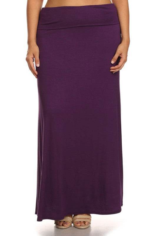 Plus size Solid high waisted a-line maxi skirt - Shop Style & More | Fresh Looks, Everyday Deals & Free Shipping