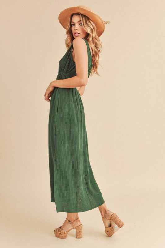 Aemi + Co Side Slit Round Neck Sleeveless Tank Dress - Shop Style & More | Fresh Looks, Everyday Deals & Free Shipping