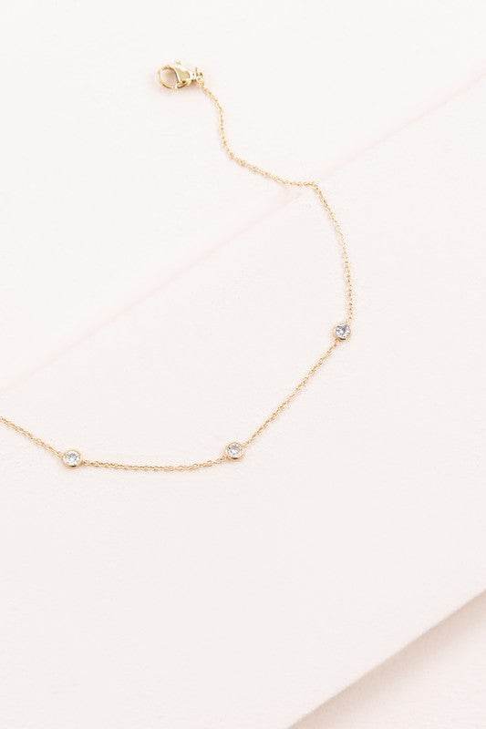 Minimal Circle Rhinestone Anklet - Shop Style & More | Fresh Looks, Everyday Deals & Free Shipping