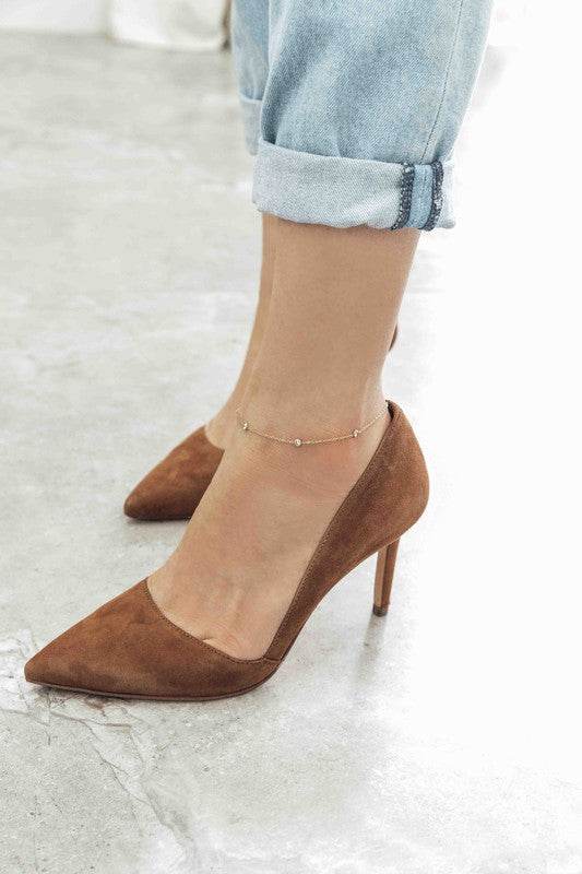 Minimal Circle Rhinestone Anklet - Shop Style & More | Fresh Looks, Everyday Deals & Free Shipping