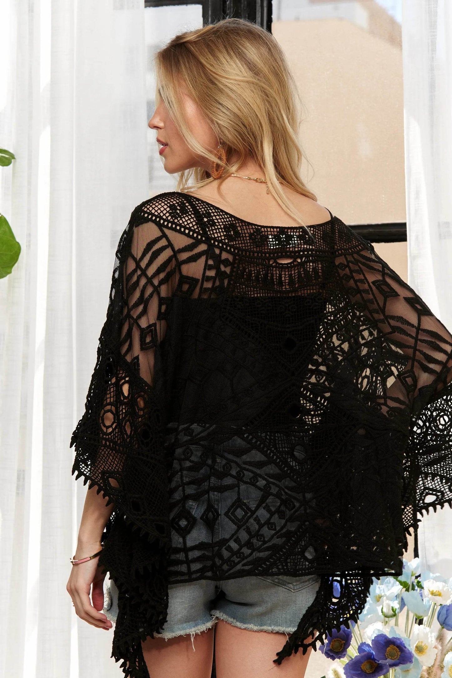 ADORA Boat Neck Crochet Lace Cover Up - Shop Style & More | Fresh Looks, Everyday Deals & Free Shipping