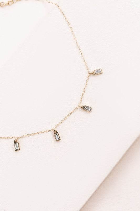 Minimal Rectangle Rhinestone Anklet - Shop Style & More | Fresh Looks, Everyday Deals & Free Shipping